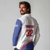 Custom Baseball Cuba 2025 Long Sleeve Polo Shirt Cuba Powerhouse of Baseball