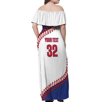 Custom Baseball Cuba 2025 Off Shoulder Maxi Dress Cuba Powerhouse of Baseball
