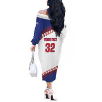 Custom Baseball Cuba 2025 Off The Shoulder Long Sleeve Dress Cuba Powerhouse of Baseball