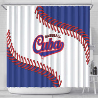 Custom Baseball Cuba 2025 Shower Curtain Cuba Powerhouse of Baseball