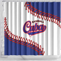 Custom Baseball Cuba 2025 Shower Curtain Cuba Powerhouse of Baseball