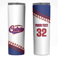 Custom Baseball Cuba 2025 Skinny Tumbler Cuba Powerhouse of Baseball