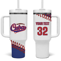 Custom Baseball Cuba 2025 Tumbler With Handle Cuba Powerhouse of Baseball