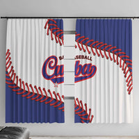 Custom Baseball Cuba 2025 Window Curtain Cuba Powerhouse of Baseball