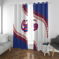 Custom Baseball Cuba 2025 Window Curtain Cuba Powerhouse of Baseball