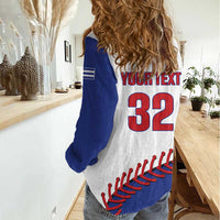Custom Baseball Cuba 2025 Women Casual Shirt Cuba Powerhouse of Baseball