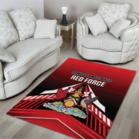 Custom Cricket Trinidad and Tobago Red Force Area Rug Go Champion