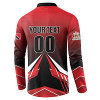 Custom Cricket Trinidad and Tobago Red Force Button Sweatshirt Go Champion