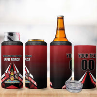 Custom Cricket Trinidad and Tobago Red Force 4 in 1 Can Cooler Tumbler Go Champion
