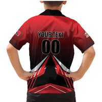 Custom Cricket Trinidad and Tobago Red Force Family Matching Mermaid Dress and Hawaiian Shirt Go Champion