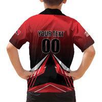 Custom Cricket Trinidad and Tobago Red Force Kid Hawaiian Shirt Go Champion