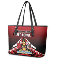 Custom Cricket Trinidad and Tobago Red Force Leather Tote Bag Go Champion