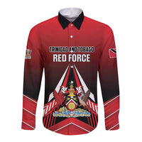 Custom Cricket Trinidad and Tobago Red Force Long Sleeve Button Shirt Go Champion