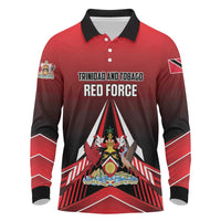 Custom Cricket Trinidad and Tobago Red Force Long Sleeve Polo Shirt Go Champion