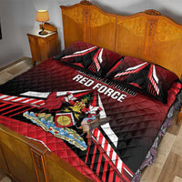 Custom Cricket Trinidad and Tobago Red Force Quilt Bed Set Go Champion