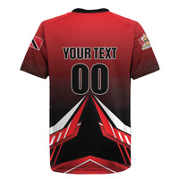 Custom Cricket Trinidad and Tobago Red Force Rugby Jersey Go Champion