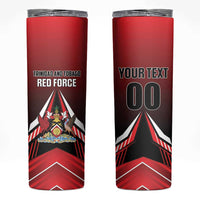 Custom Cricket Trinidad and Tobago Red Force Skinny Tumbler Go Champion