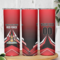 Custom Cricket Trinidad and Tobago Red Force Skinny Tumbler Go Champion