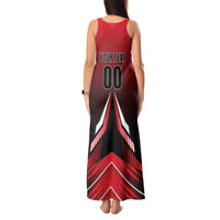 Custom Cricket Trinidad and Tobago Red Force Tank Maxi Dress Go Champion
