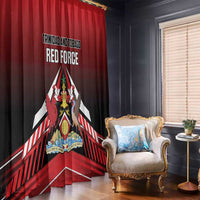 Custom Cricket Trinidad and Tobago Red Force Window Curtain Go Champion