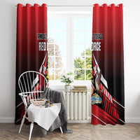 Custom Cricket Trinidad and Tobago Red Force Window Curtain Go Champion