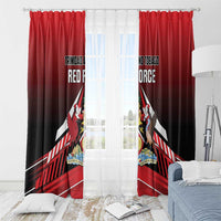 Custom Cricket Trinidad and Tobago Red Force Window Curtain Go Champion