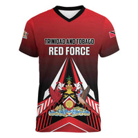 Custom Cricket Trinidad and Tobago Red Force Women V-Neck T-Shirt Go Champion