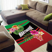 Personalized Martinique Tropical Flower Area Rug Matinik Beautiful Island
