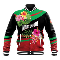 Personalized Martinique Tropical Flower Baseball Jacket Matinik Beautiful Island