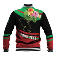 Personalized Martinique Tropical Flower Baseball Jacket Matinik Beautiful Island
