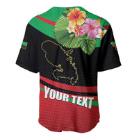 Personalized Martinique Tropical Flower Baseball Jersey Matinik Beautiful Island