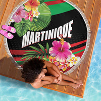 Personalized Martinique Tropical Flower Beach Blanket Matinik Beautiful Island