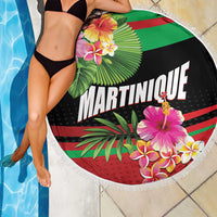 Personalized Martinique Tropical Flower Beach Blanket Matinik Beautiful Island