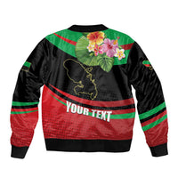 Personalized Martinique Tropical Flower Bomber Jacket Matinik Beautiful Island