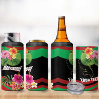 Personalized Martinique Tropical Flower 4 in 1 Can Cooler Tumbler Matinik Beautiful Island