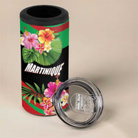 Personalized Martinique Tropical Flower 4 in 1 Can Cooler Tumbler Matinik Beautiful Island