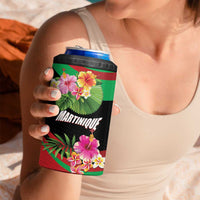 Personalized Martinique Tropical Flower 4 in 1 Can Cooler Tumbler Matinik Beautiful Island