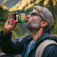 Personalized Martinique Tropical Flower 4 in 1 Can Cooler Tumbler Matinik Beautiful Island