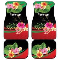 Personalized Martinique Tropical Flower Car Mats Matinik Beautiful Island
