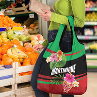 Personalized Martinique Tropical Flower Grocery Bag Matinik Beautiful Island
