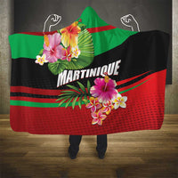 Personalized Martinique Tropical Flower Hooded Blanket Matinik Beautiful Island