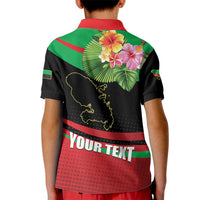 Personalized Martinique Tropical Flower Kid Polo Shirt Matinik Beautiful Island