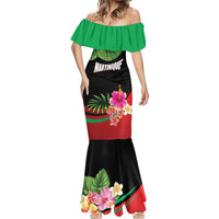Personalized Martinique Tropical Flower Mermaid Dress Matinik Beautiful Island