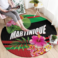 Personalized Martinique Tropical Flower Round Carpet Matinik Beautiful Island