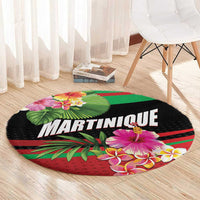 Personalized Martinique Tropical Flower Round Carpet Matinik Beautiful Island