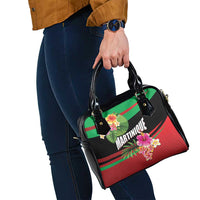 Personalized Martinique Tropical Flower Shoulder Handbag Matinik Beautiful Island