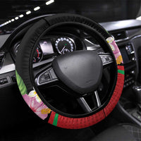 Martinique Tropical Flower Steering Wheel Cover Matinik Beautiful Island