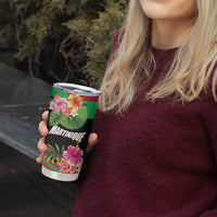 Personalized Martinique Tropical Flower Tumbler Cup Matinik Beautiful Island