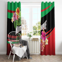 Personalized Martinique Tropical Flower Window Curtain Matinik Beautiful Island