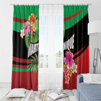 Personalized Martinique Tropical Flower Window Curtain Matinik Beautiful Island